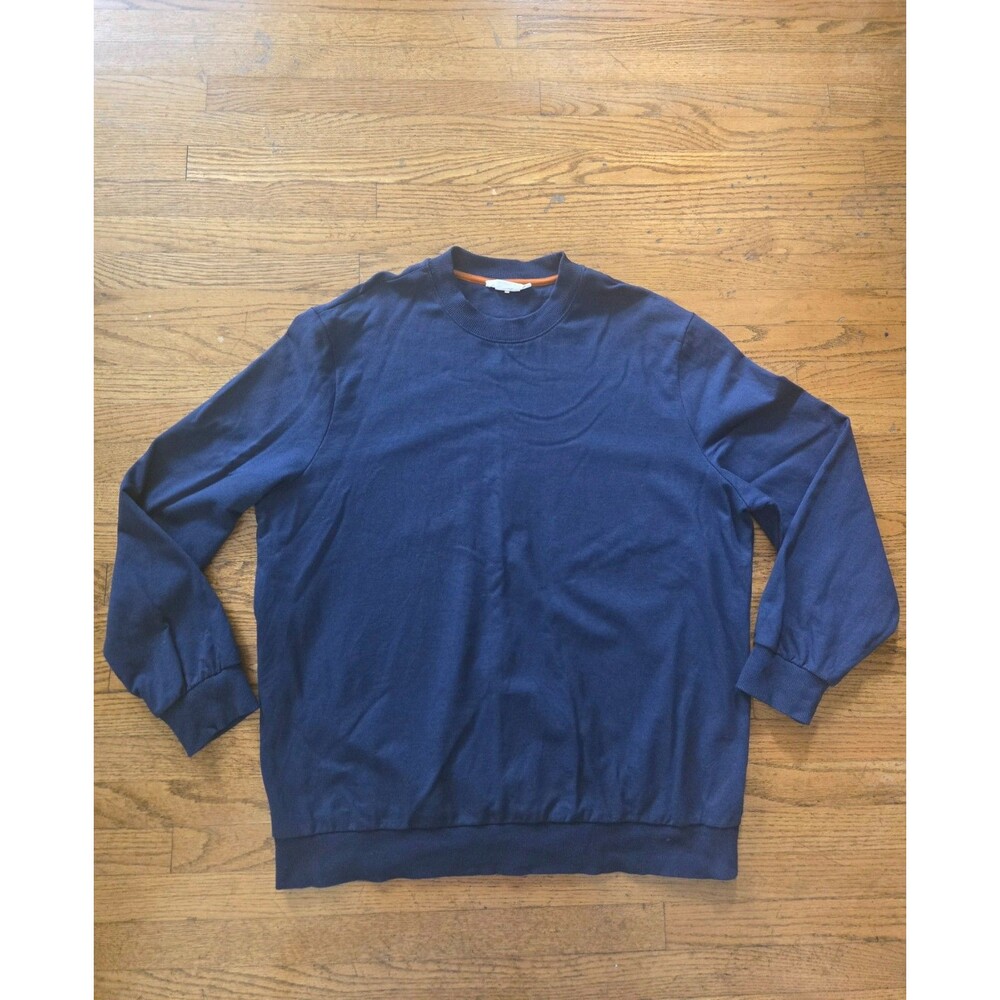 Icebreaker 260 Merino Wool Blend Mens Navy Blue Crewneck Sweatshirt Size 2XL